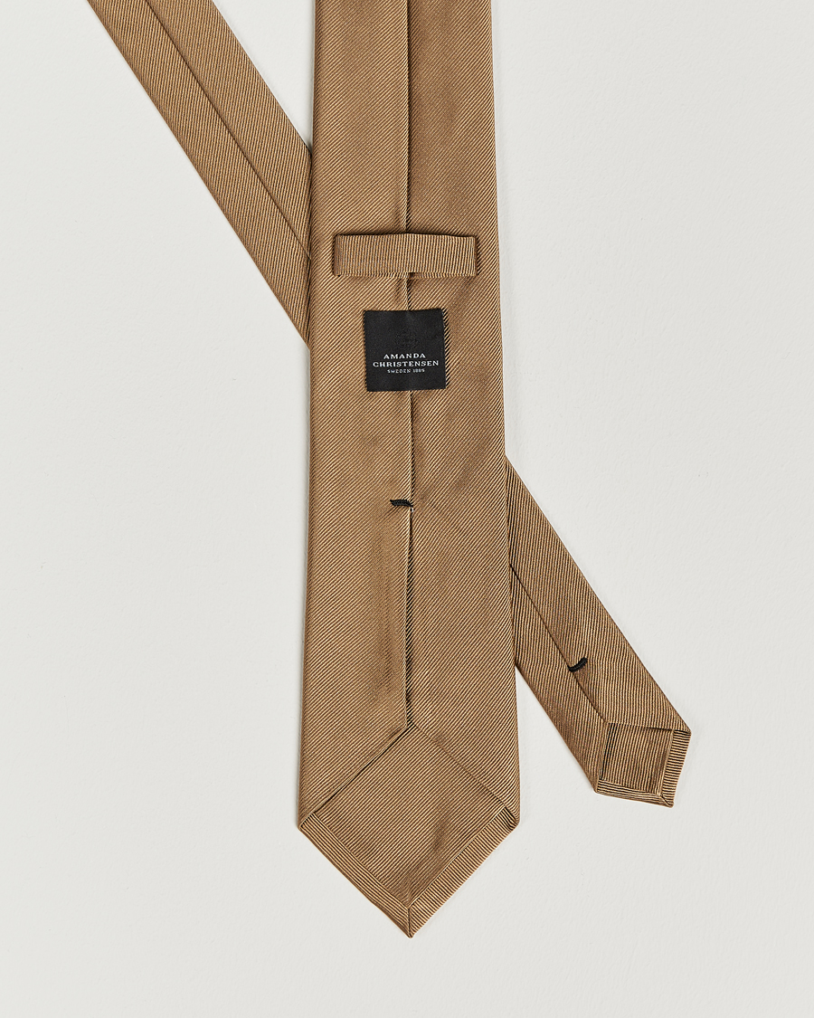 Amanda Christensen Plain Classic Tie 8 cm Sand