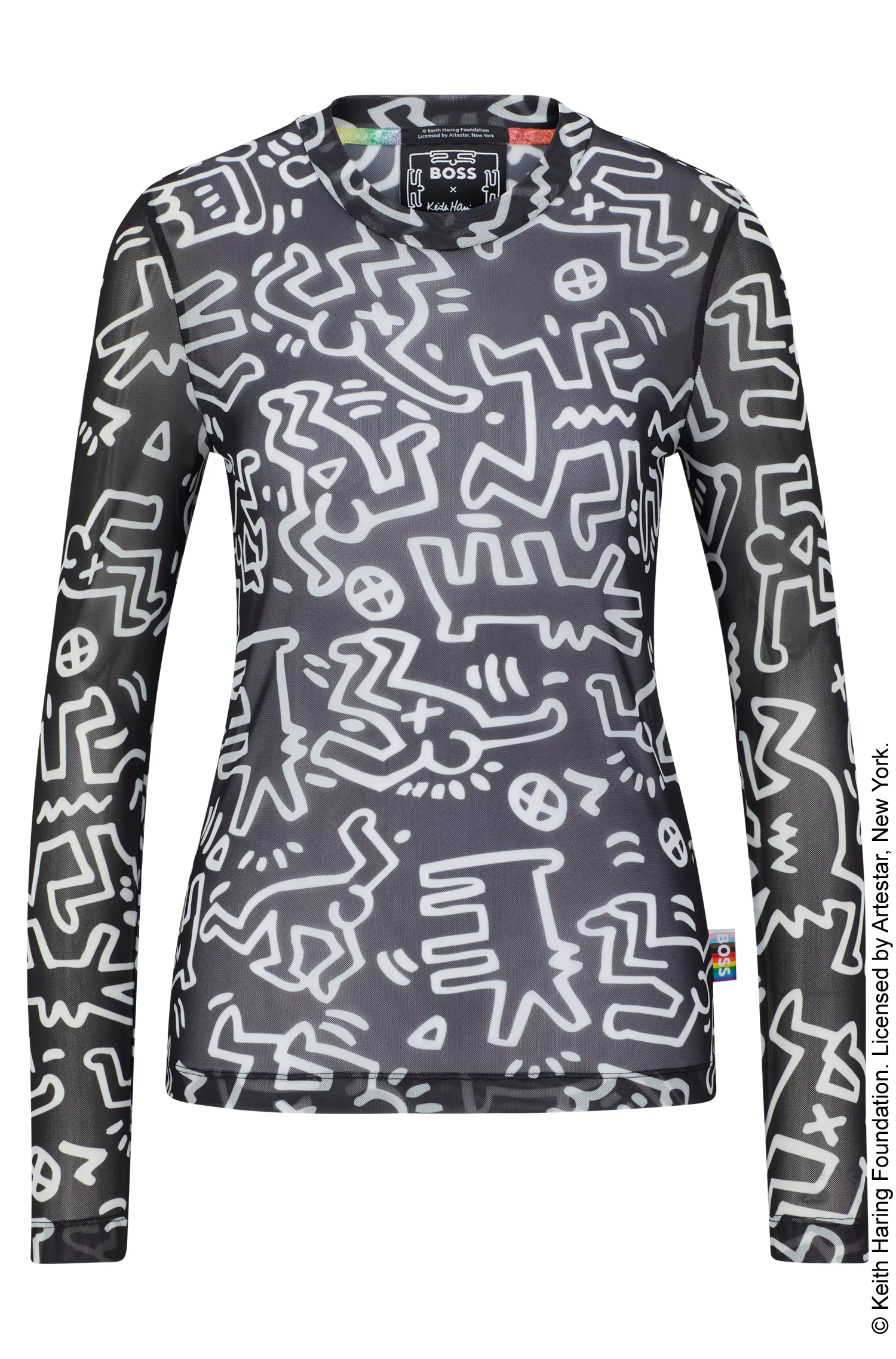 BOSS Black - Top slim-fit unissex BOSS x Keith Haring com estampa exclusiva.
