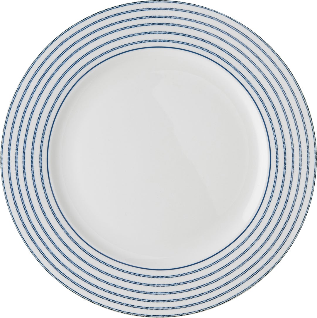 Laura Ashley bord Candy Stripe blauw D 26 H 1,9 cm