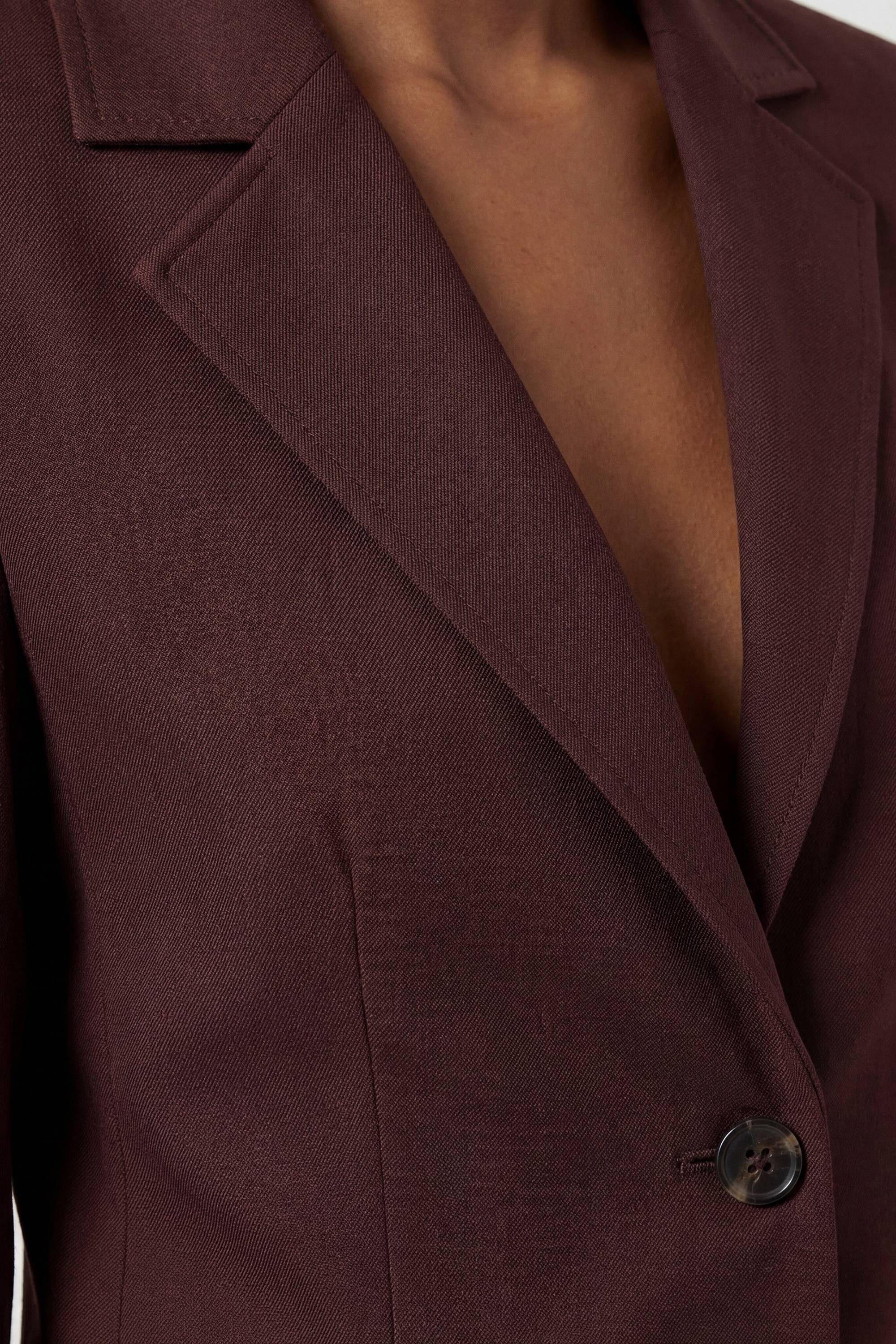 KarenMillen Blazer Petite Cintré À Simple Boutonnage En Mélange Tencel