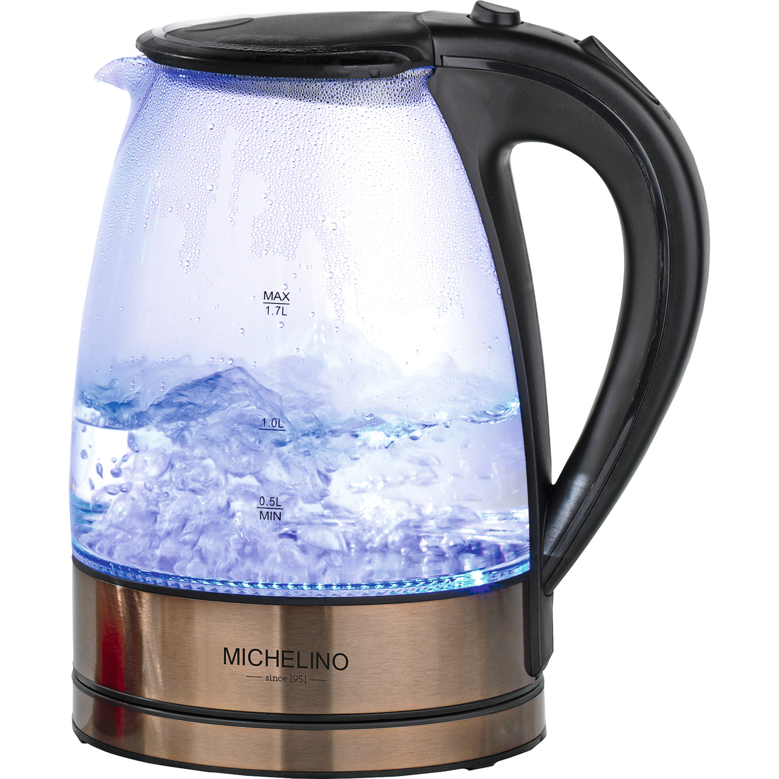 Michelino Wasserk. Glas bronze 1,7 L