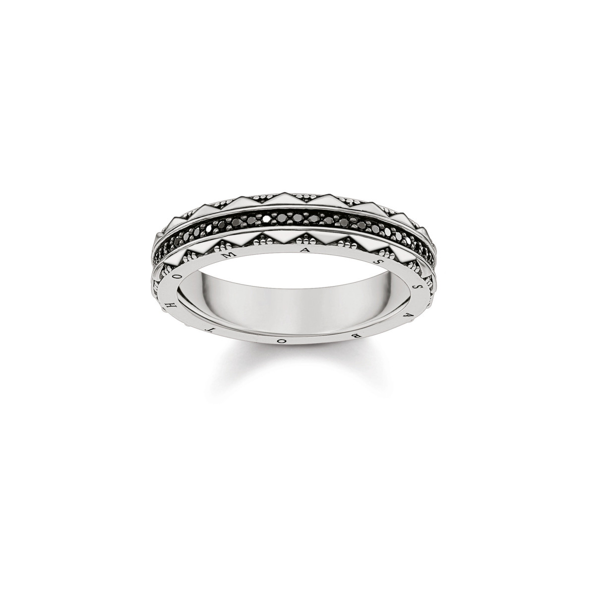 Bague THOMAS SABO argent 925 zirconias noirs