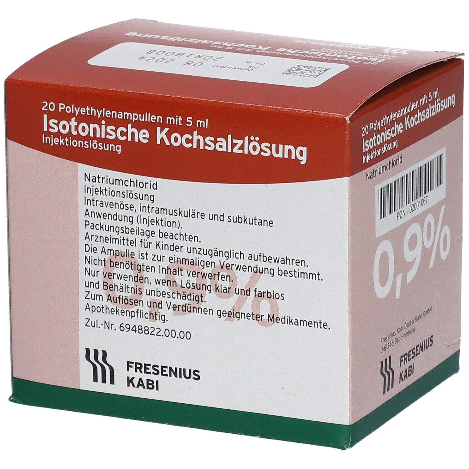 Isotonische Kochsalzlösung 0,9 % Plastik-Ampullen