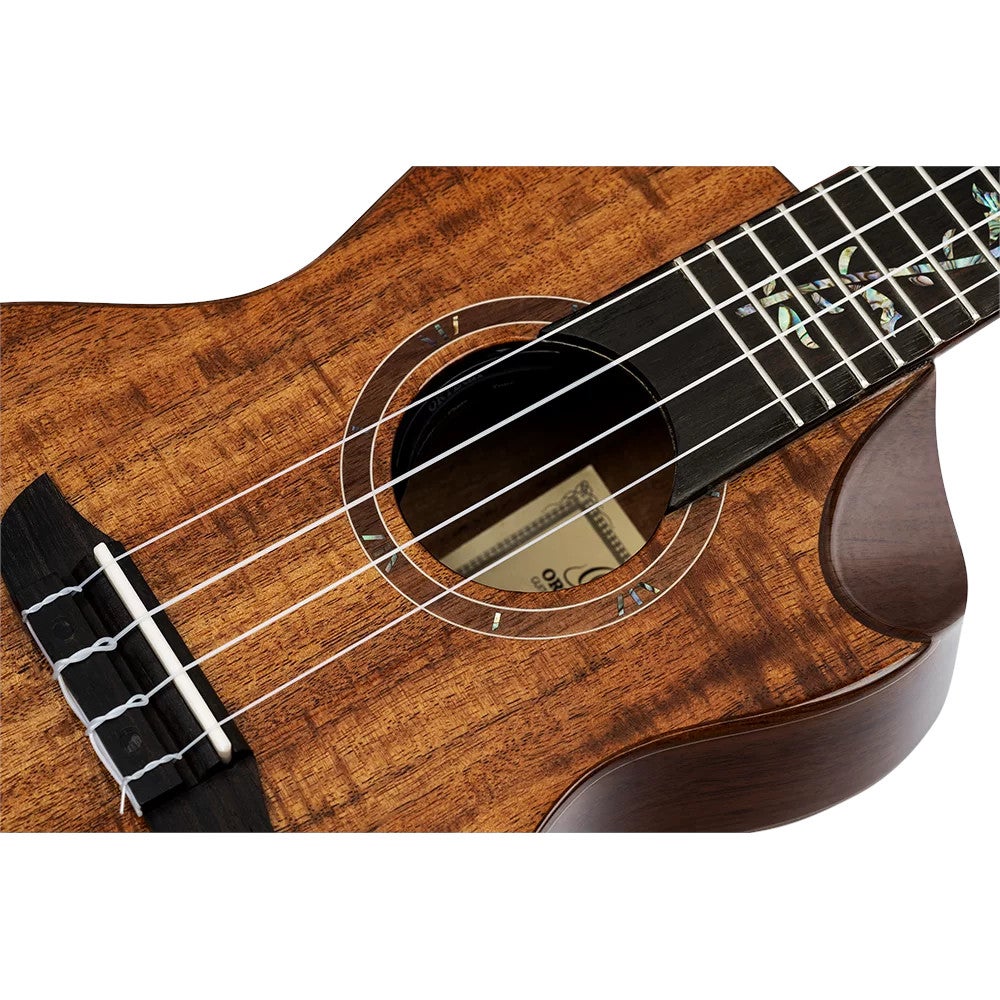 Ortega RUET-ACA Elite Series Concert Size Ukulele Acacia elektrisch-akoestische concert ukelele met gigbag