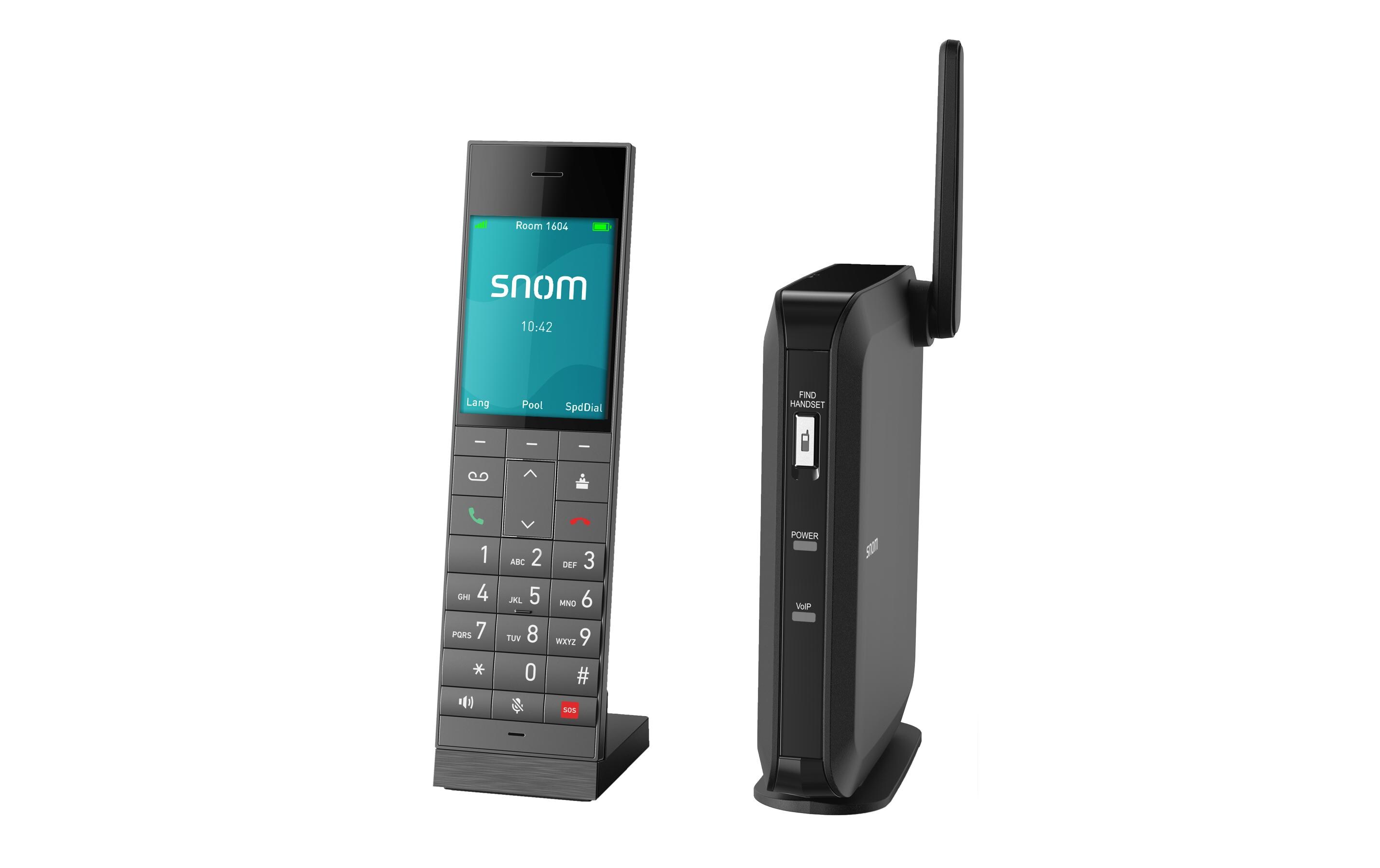 DECT Bundle HM201 Hoteltelefon<br>Eines der stylischsten Gasttelefone auf dem Markt: sehr modernes, elegantes Design