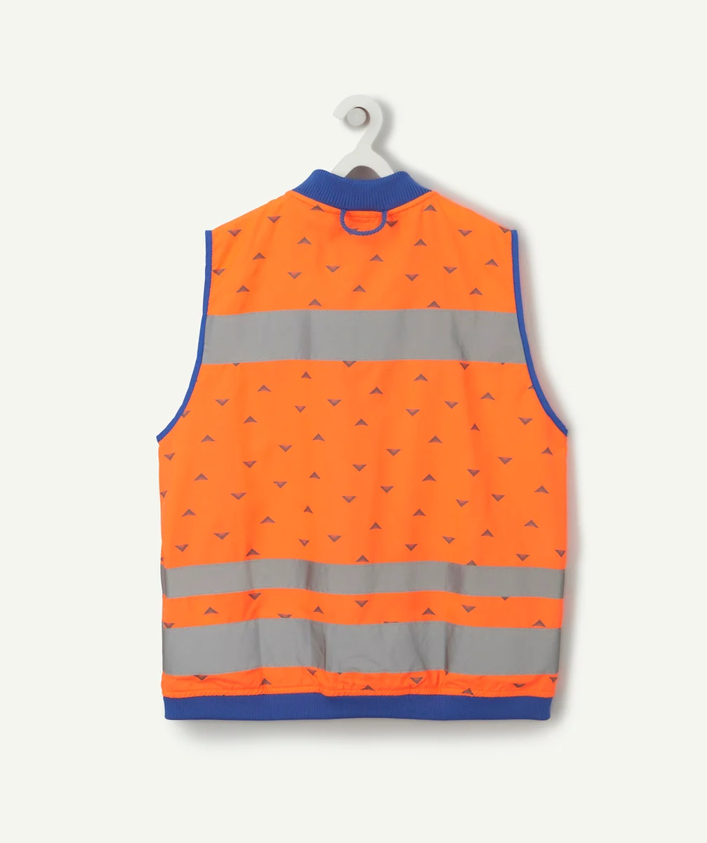 GOFLUOGILET DE SÉCURITÉ ORANGE JACKSON AVEC IMPRIMÉ TRIANGLE