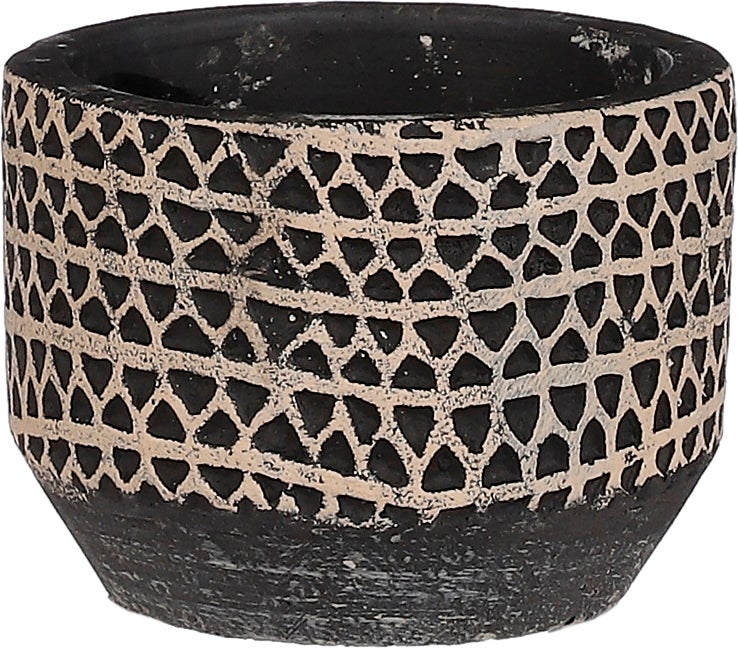 Mica Decorations bloempot Jack zwart D 8 H 6 cm