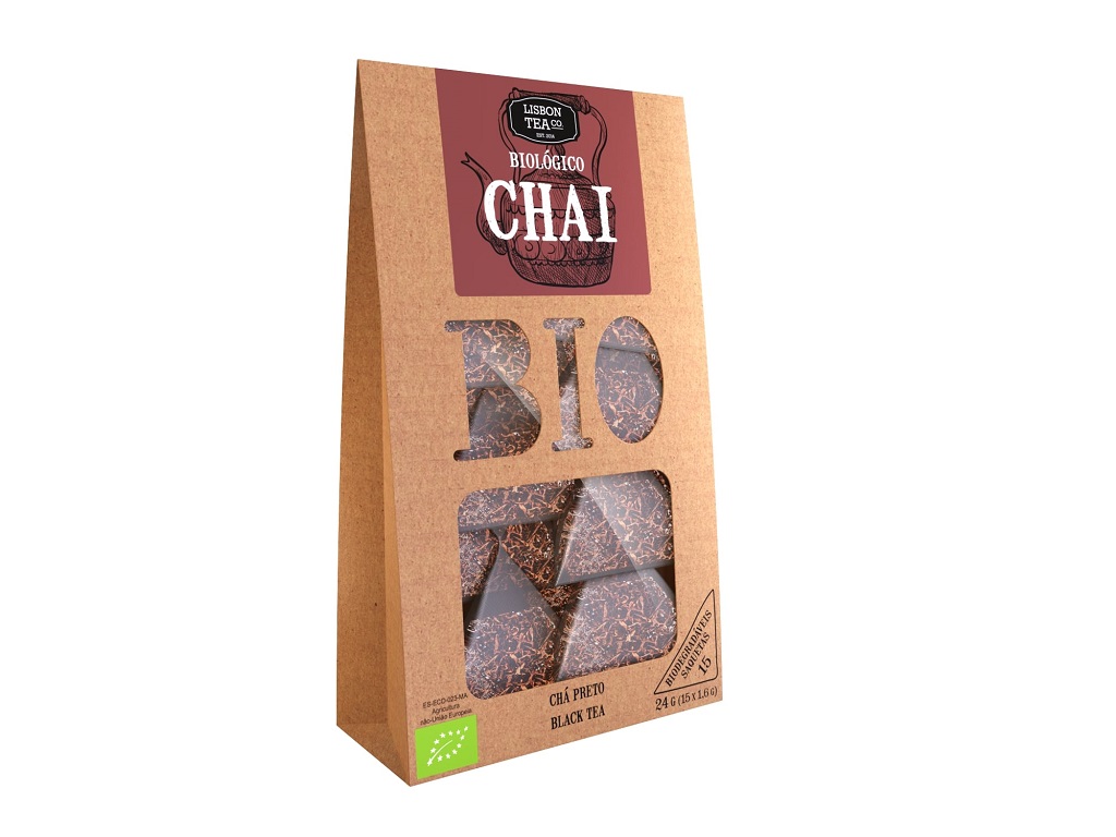 CHÁ LISBON TEA CO. PRETO CHAI BIO 15 SAQUETAS