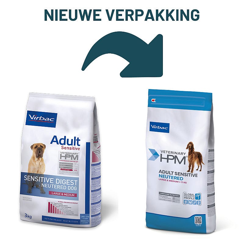 HPM Adult Neutered Dog Sensitive Digest Large & Medium 3 kg