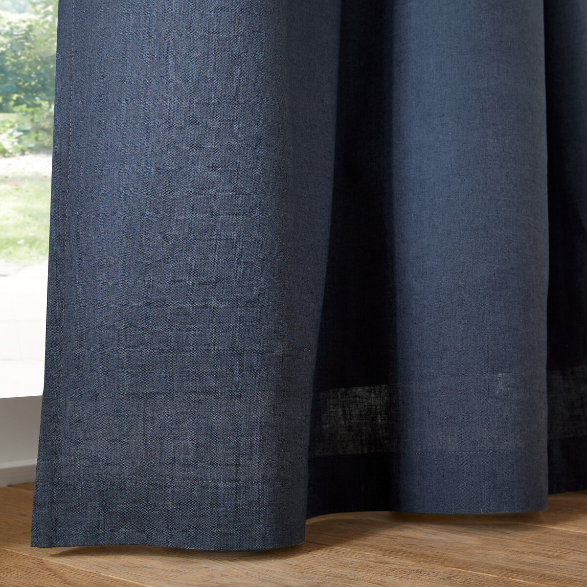 LA REDOUTE INTERIEURS<br>Cortina blackout em meio linho com laços ocultos, Lincot
