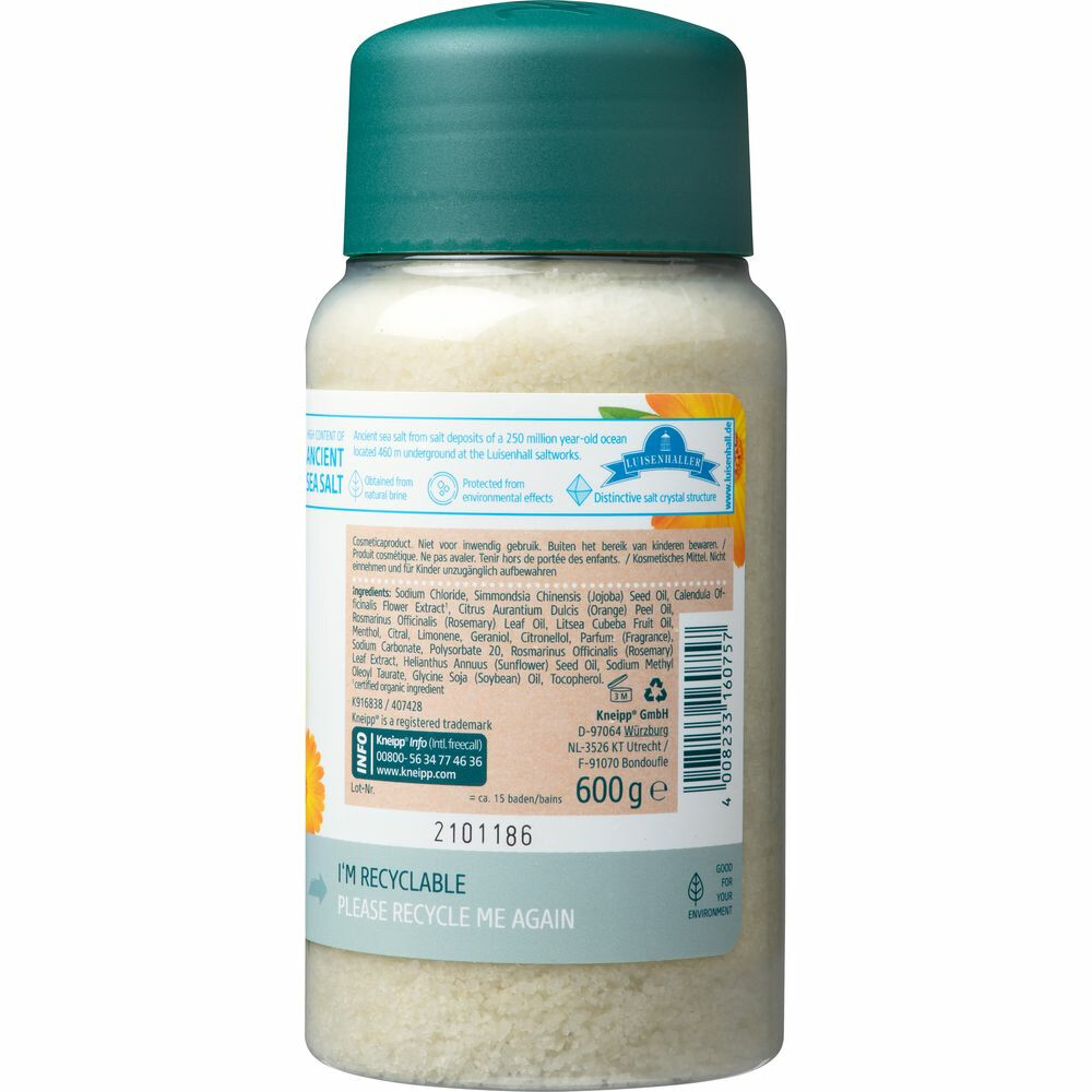 Kneipp Voetbadkristallen Vitalizing Calendula Sinaasappelolie600 gr