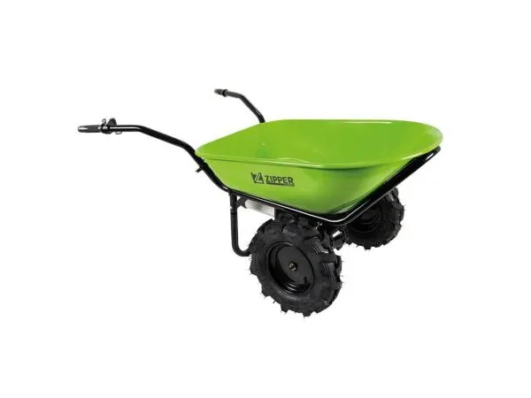 Zipper ZI-EWB260, Electric garden cart, 2 hjul, Oppustelige hjul, Sort, Grøn, 100 L, 260 kg
