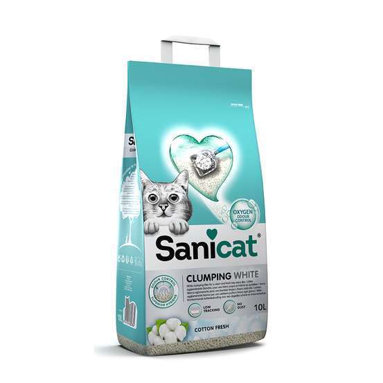 Litière Agglomérante blanche - Coton frais 10L