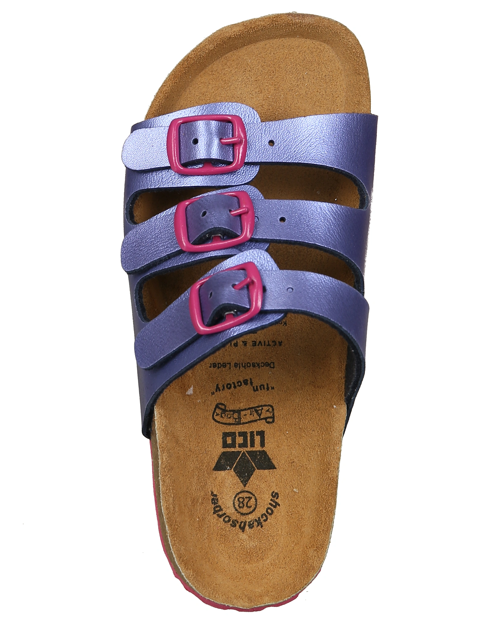 Pantoletten BIOLKids in lila/pink