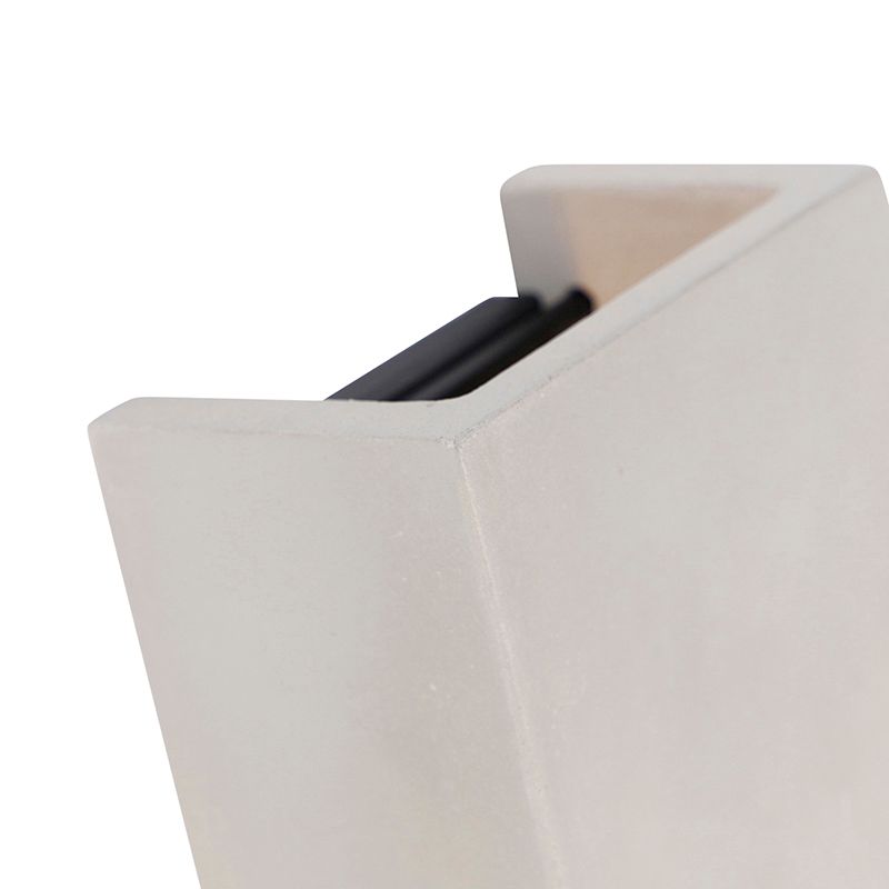 Industriële wandlamp grijs beton rechthoek - Meaux