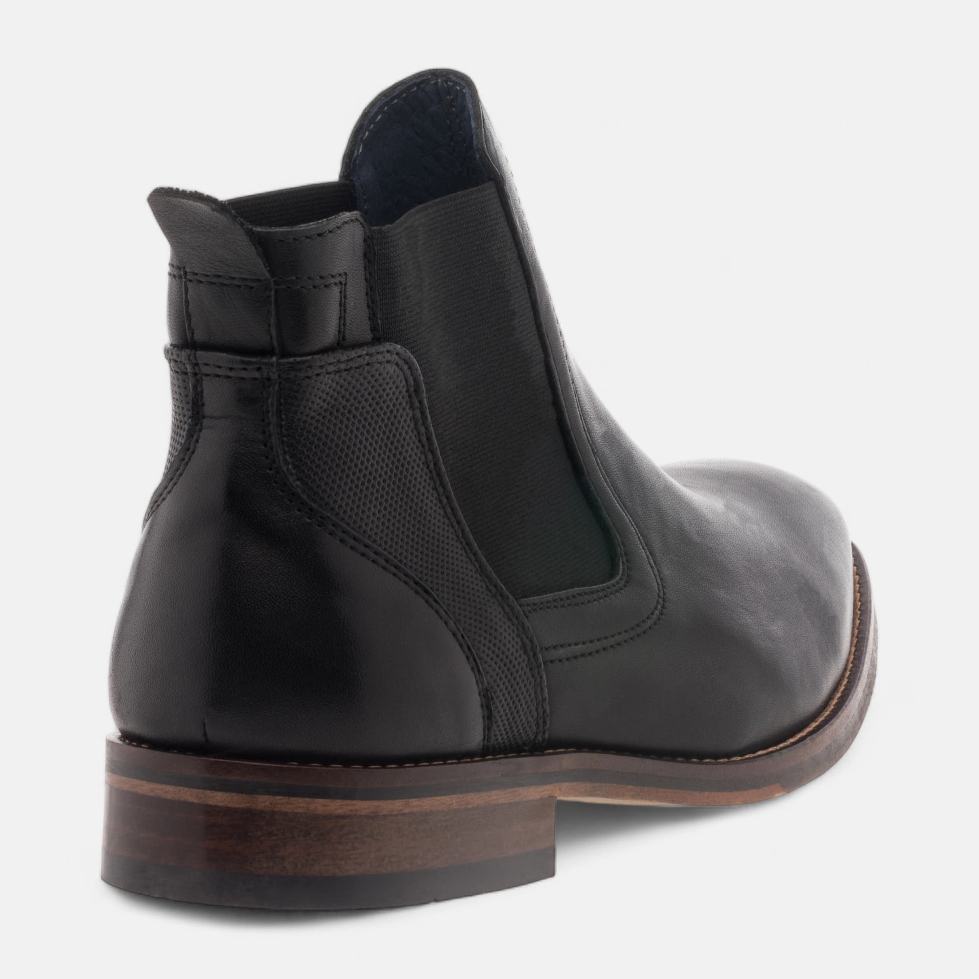 Bottines habillées Homme en cuir noir