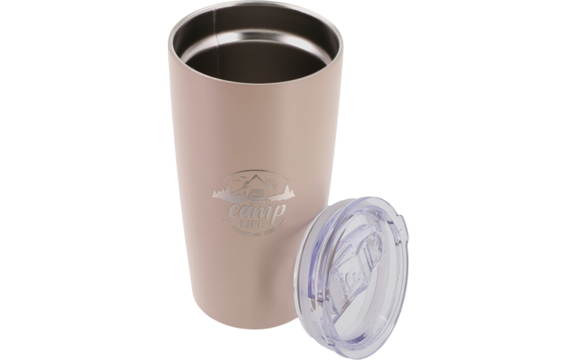 Camplife Edelstahl Thermo-Kaffeebecher 600 ml matt