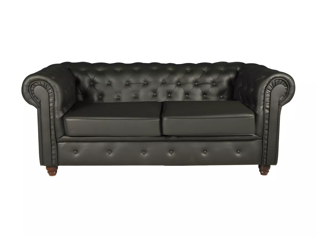 Canapé CHESTERFIELD 2 places / Noir