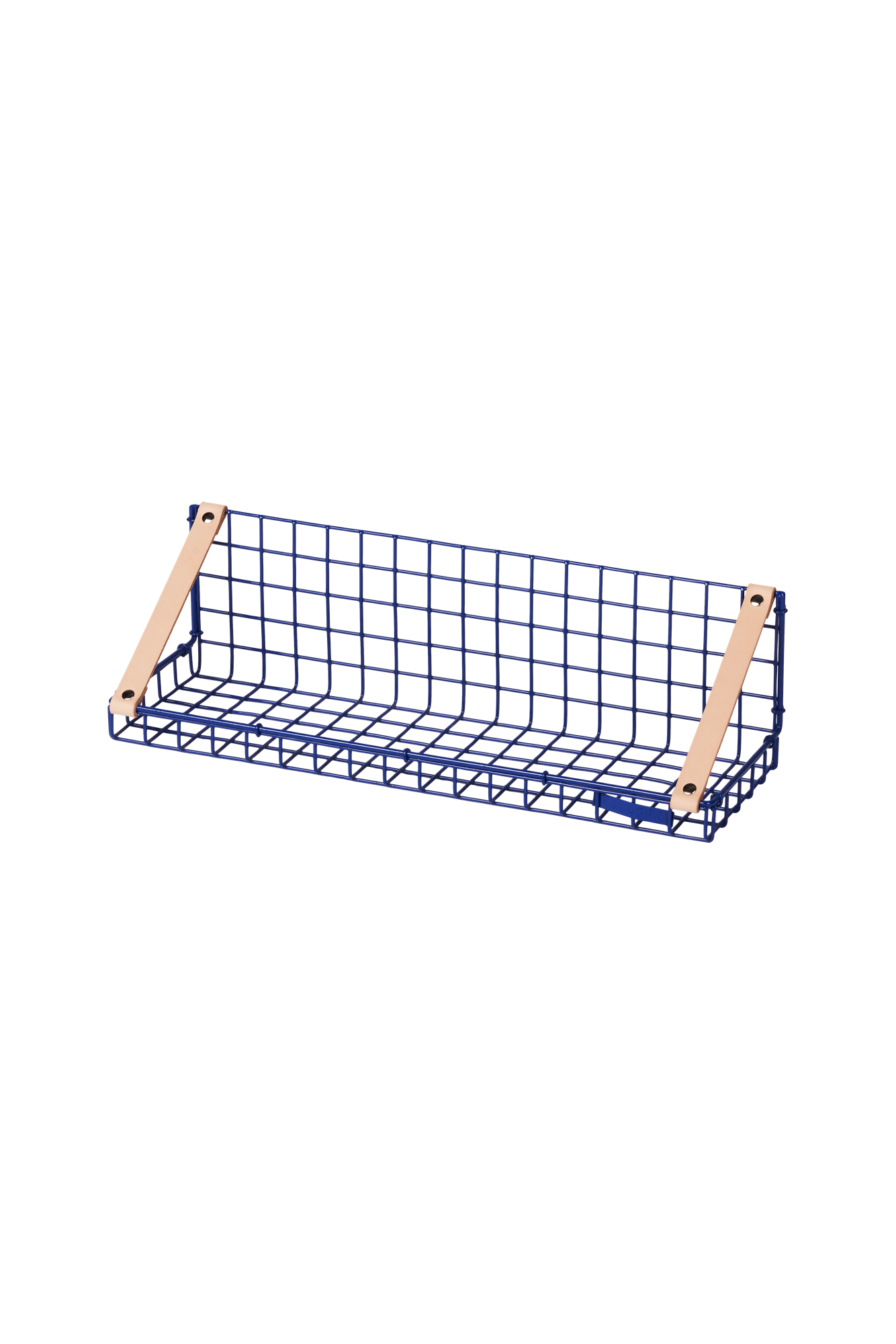 SHELF Hylde | Metal/læder. 44 x 14 x 13 cm. | Navy | Kalager Design
