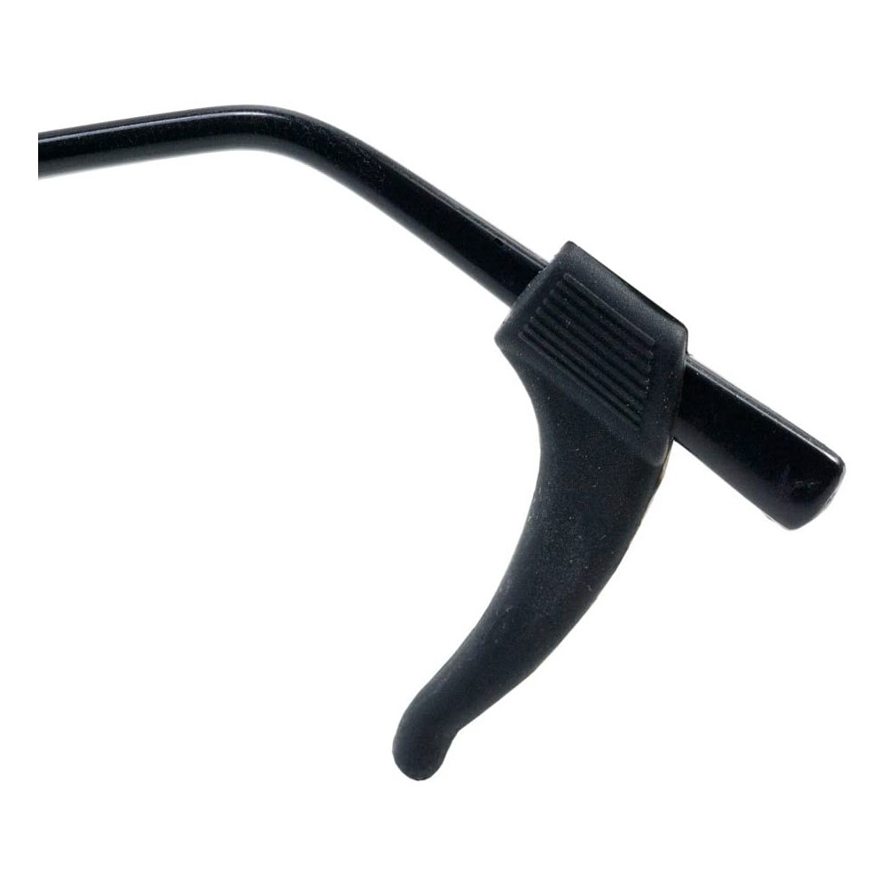 (4 Paar) 34x13mm Sport Brillen Bügel Halterung Anti-Rutsch Silikon Ohrhaken - Schwarz