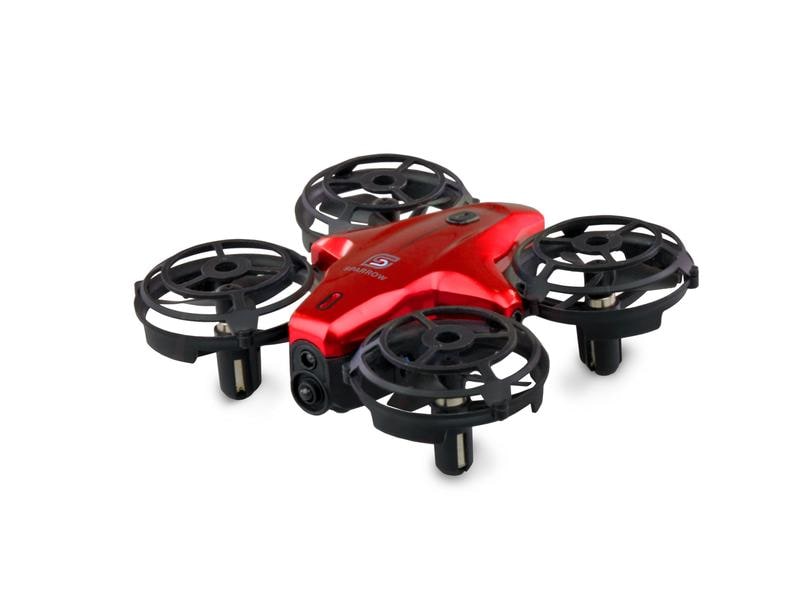 Amewi Drohne Sparrow, Rot, RTF Sparrow Mini-Quadrokopter mit Sensoren