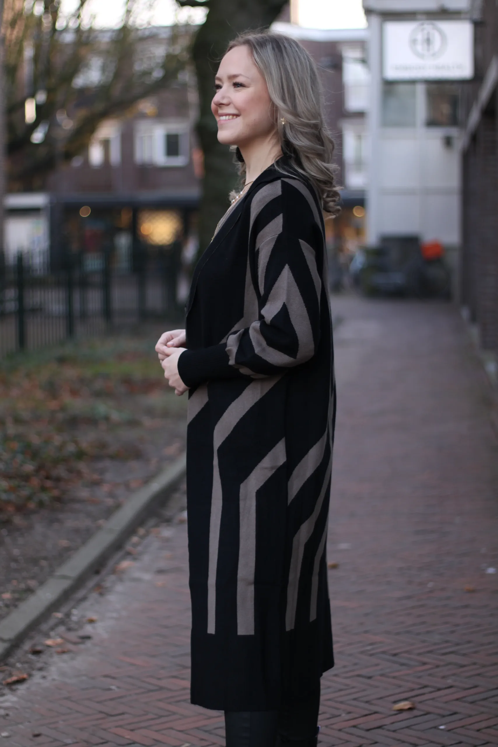 Culture - Aicha Jaquard Cardigan - Black
