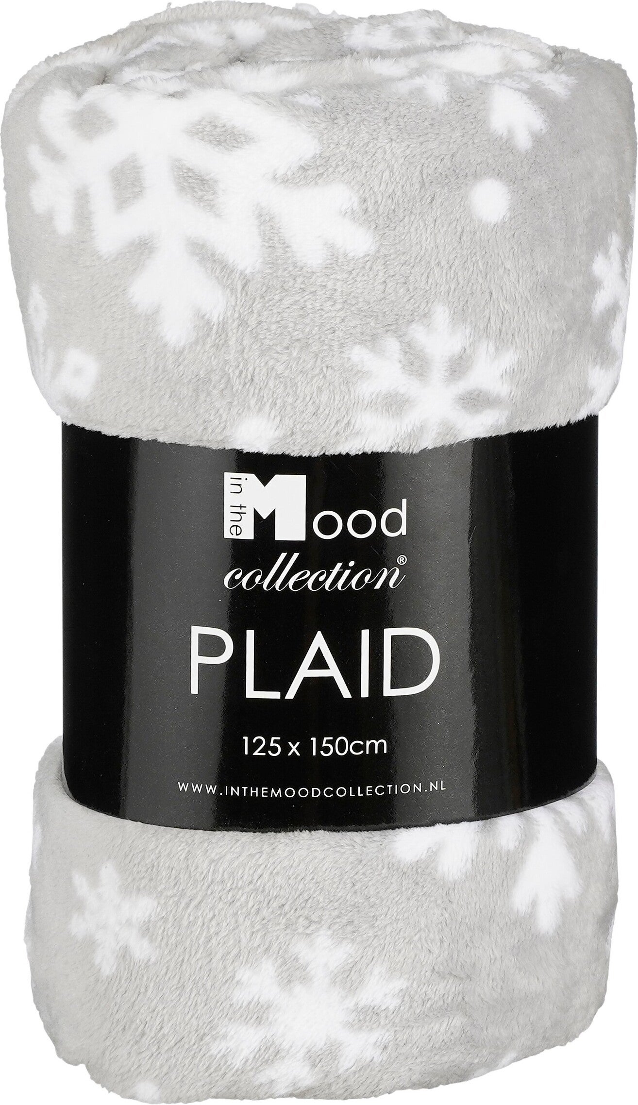 In the Mood plaid Axel grijs 150 x 125 x 2 cm