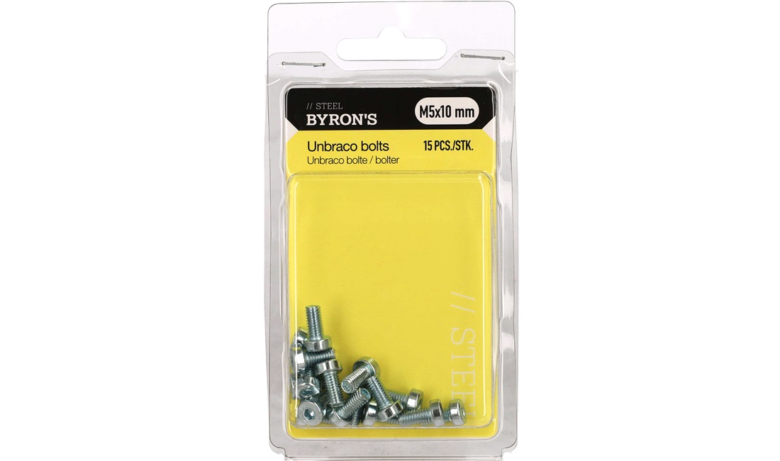 Unbraco bolte 5x10 mm - 15 stk.