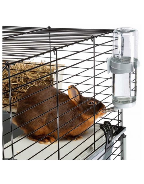 Ferplast Konijnenkooi Rabbit 100 Dubbel - Dierenverblijf - 95x57x93.5 cm Grijs