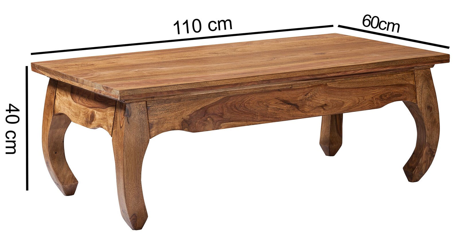 Couchtisch Kolonial 110x60 Massivholz