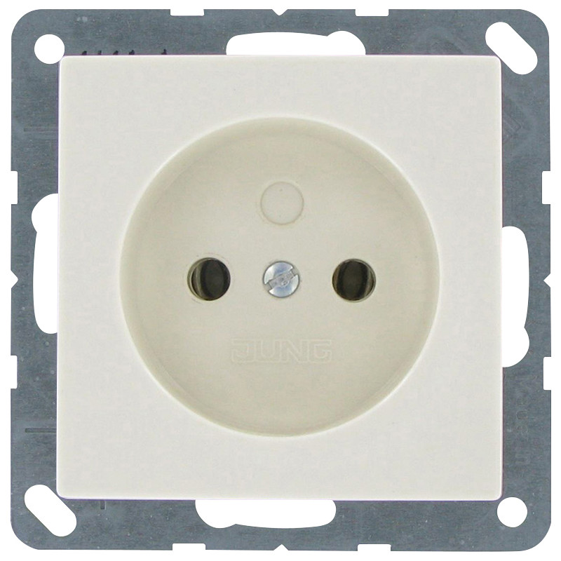 Jung AS500 wandcontactdoos inbouw Glanzend crème