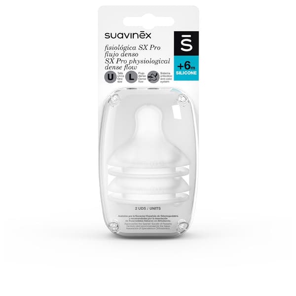 SUAVINEX physiological teat silicone flow teat L 2 u