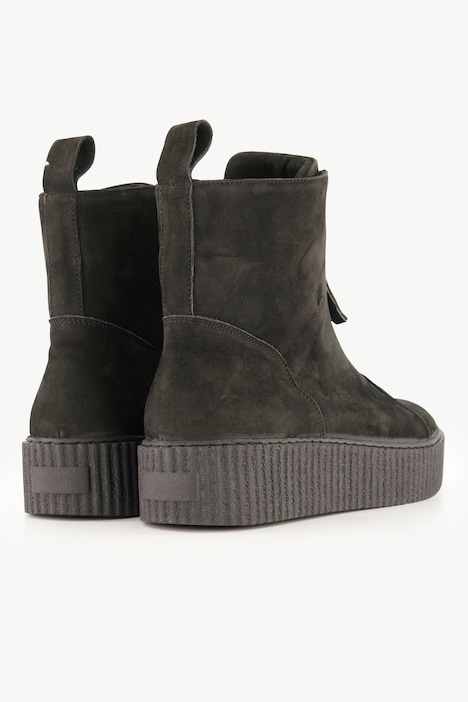 Leder-Boots, Wechselfußbett, Plateau-Absatz, Weite H