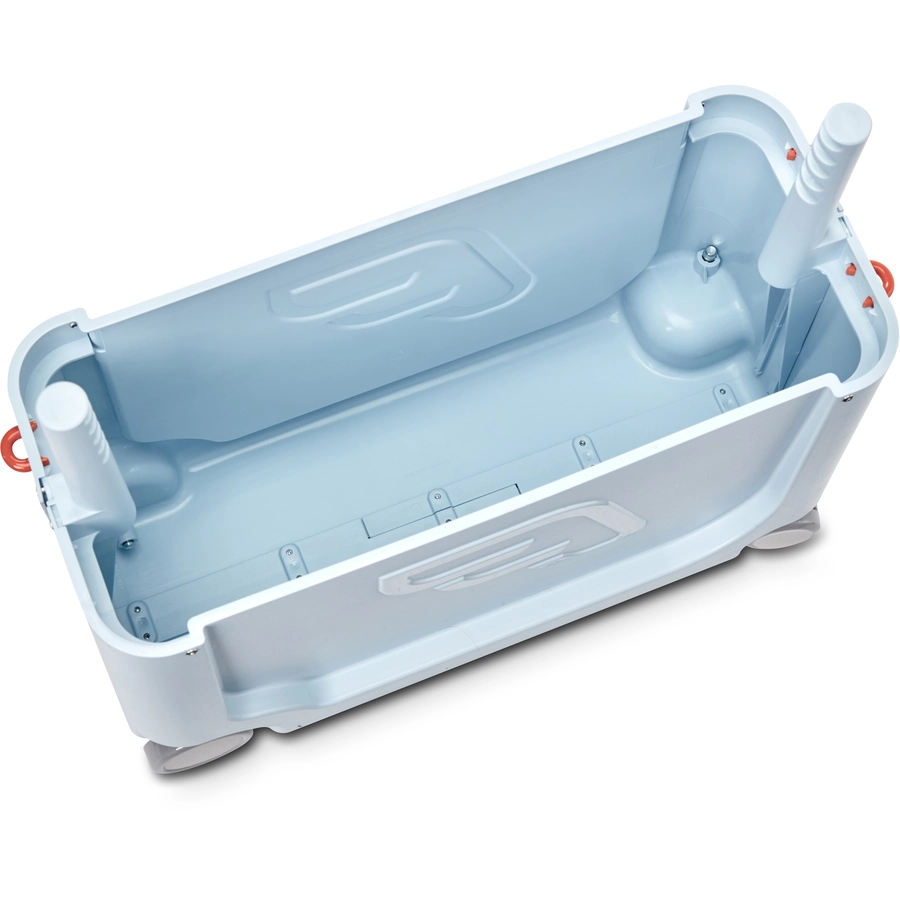 JETKIDS™ BY STOKKE® Aufsitzkoffer BedBox™ Blue Sky und Matratze CloudSleeper™ weiß