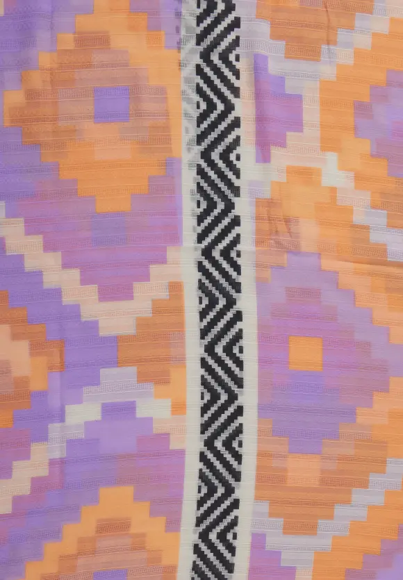 Print Longschal - shiny lilac
