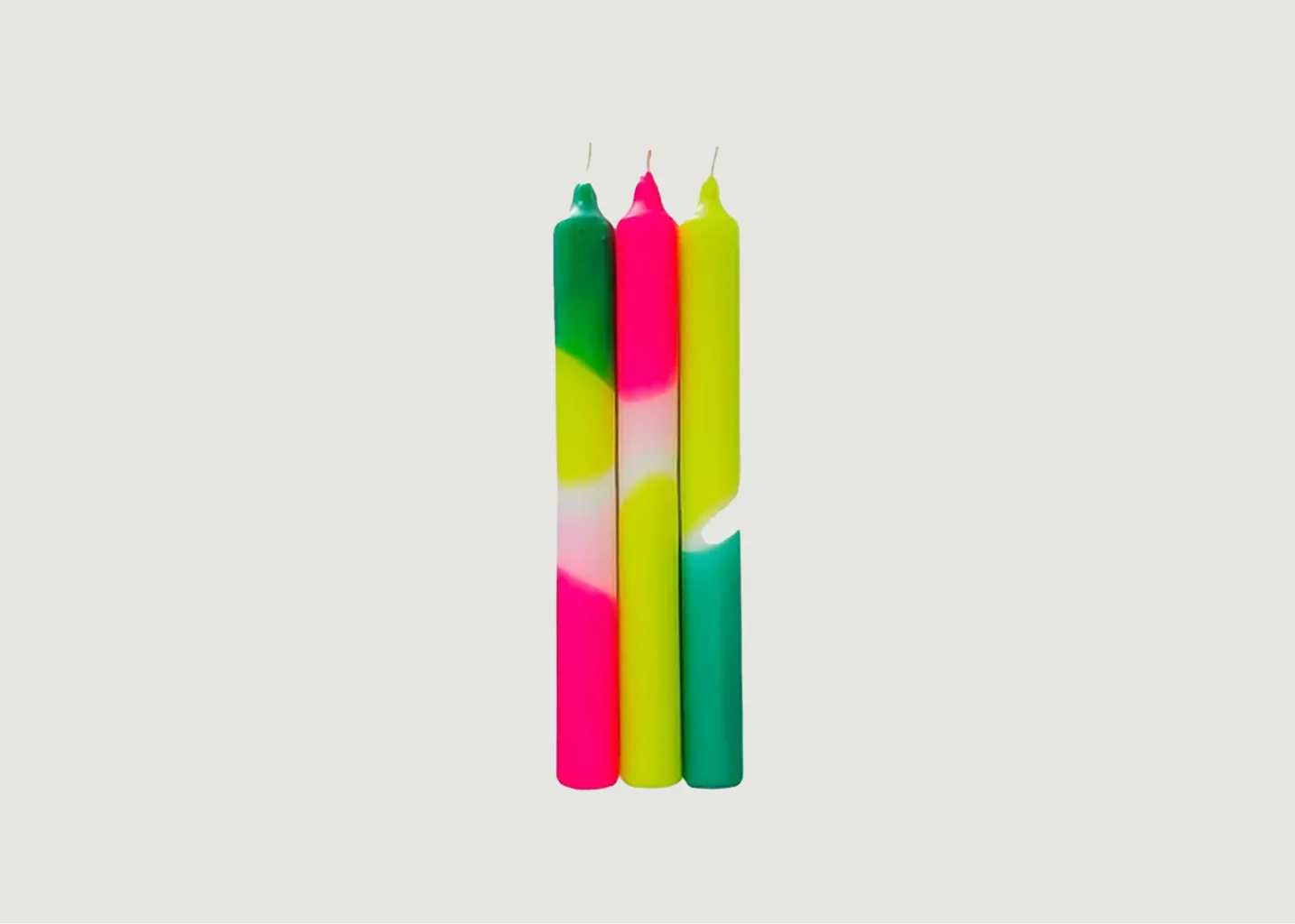Bougie Dip Dye Neon Green Splash Pink Stories
