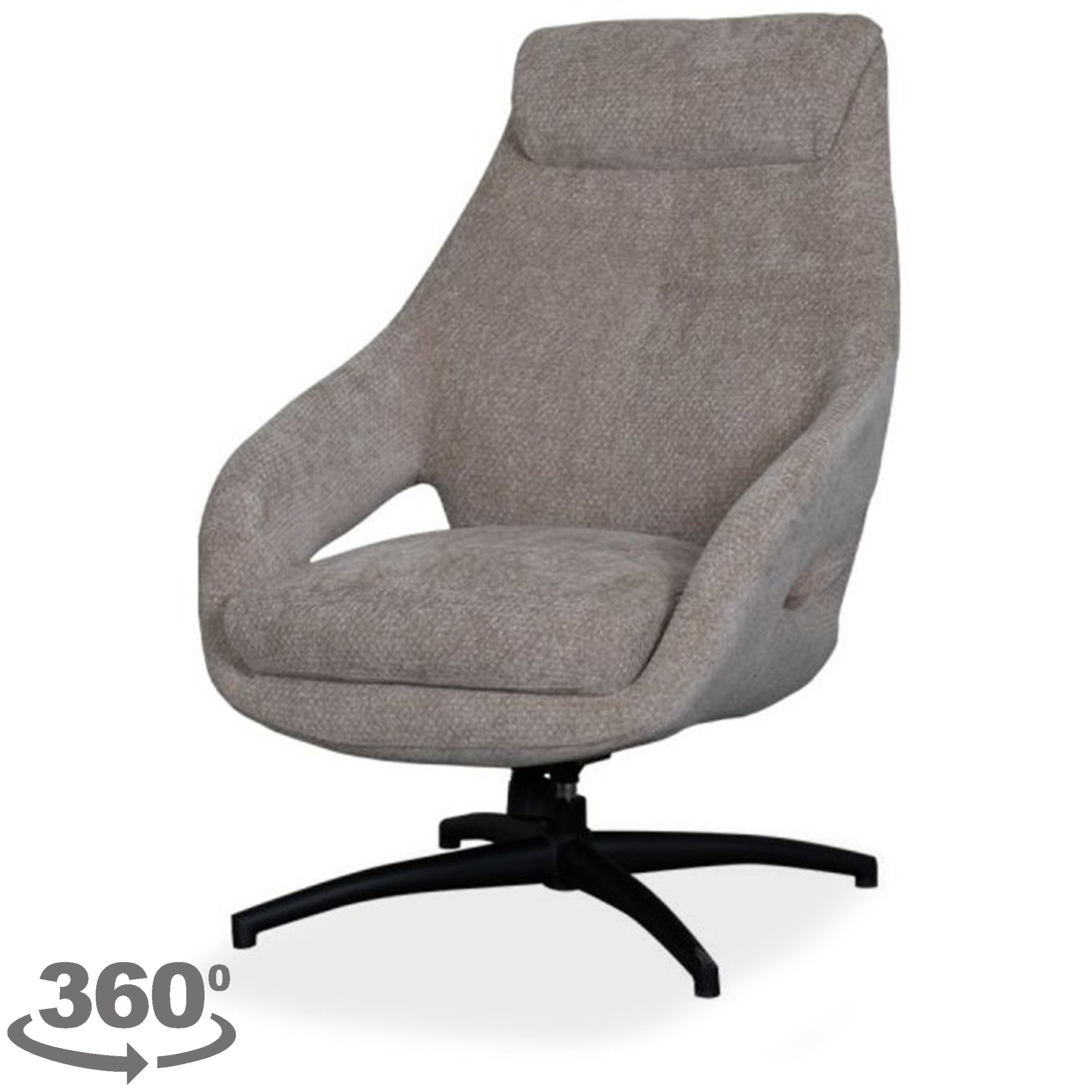 Draaifauteuil Clay WX-67.020 Maxwell B75 x D84 x H108 cm