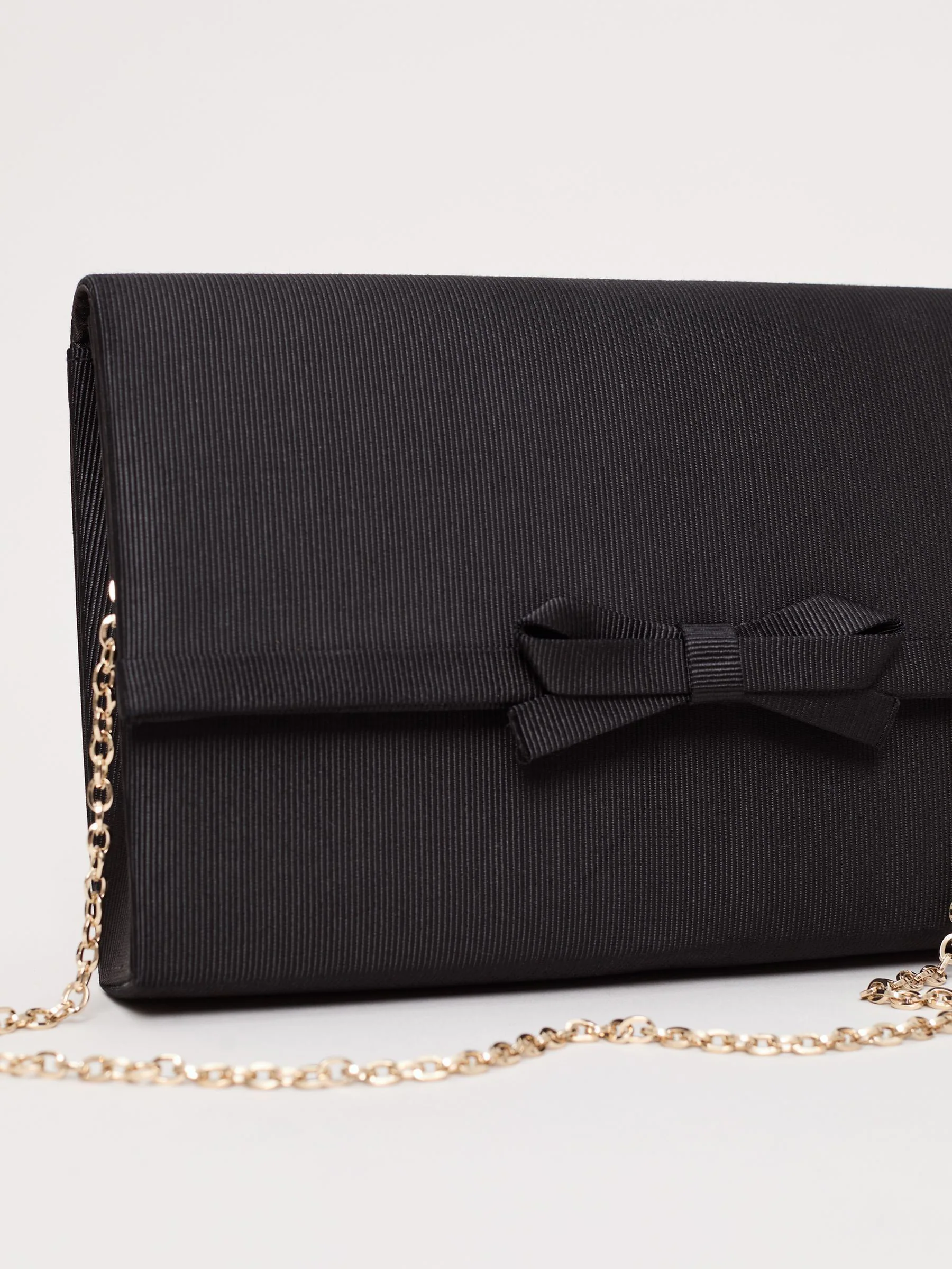 Phase Eight grosgrain clutch met strik