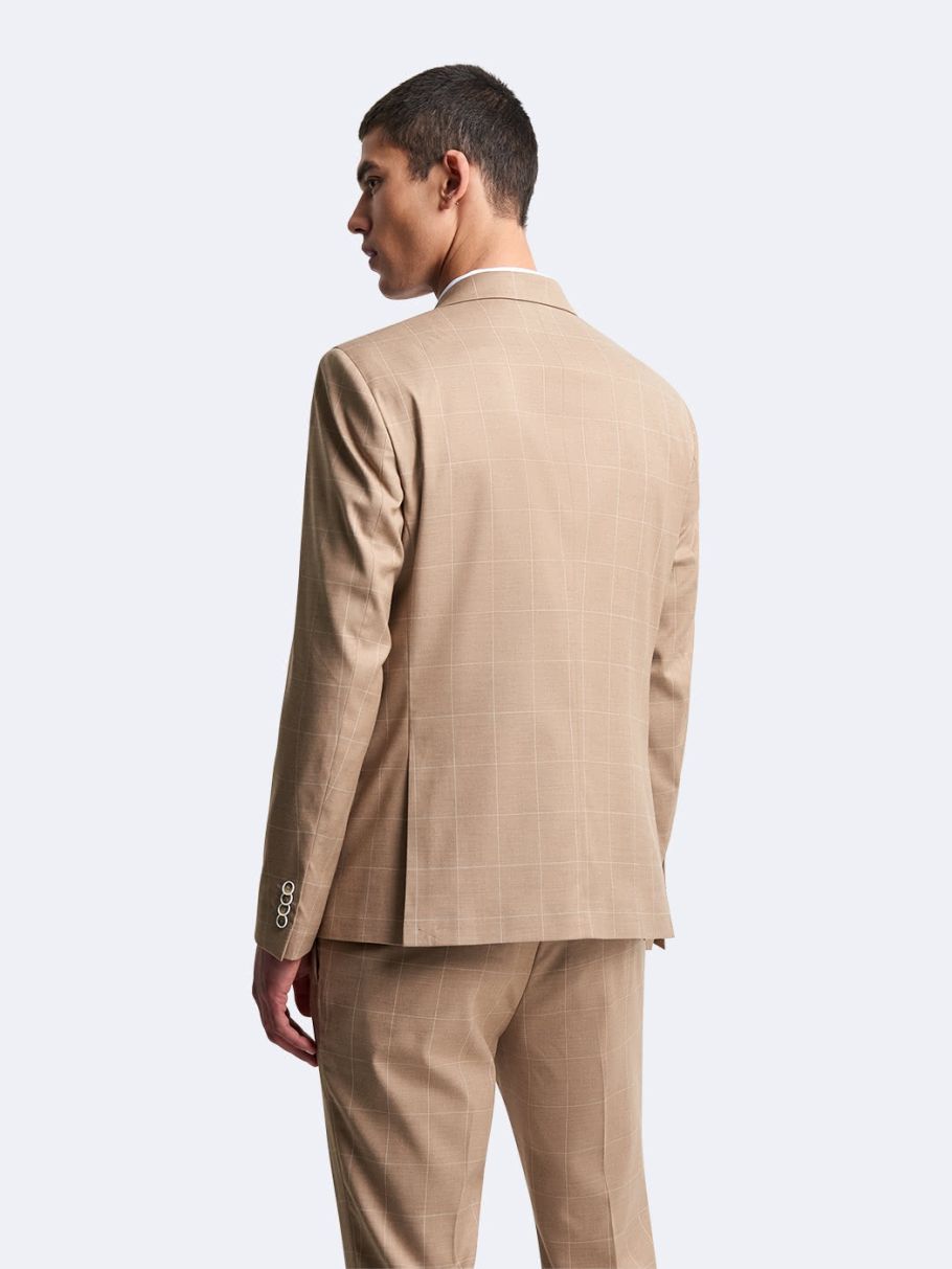 Veste coordonnable slim à carreaux