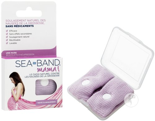 Sea Band Mama Bracelet D'Acupression Grossesse Lilas 2 Pièces
