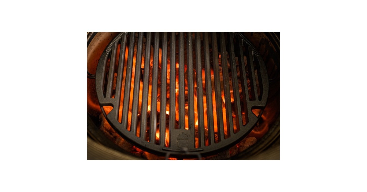 Kamado JoeSear Plate voor Kamado Joe Classic I, II, III en Joe Jr. grillrooster  (Zwart, Ø 34cm)