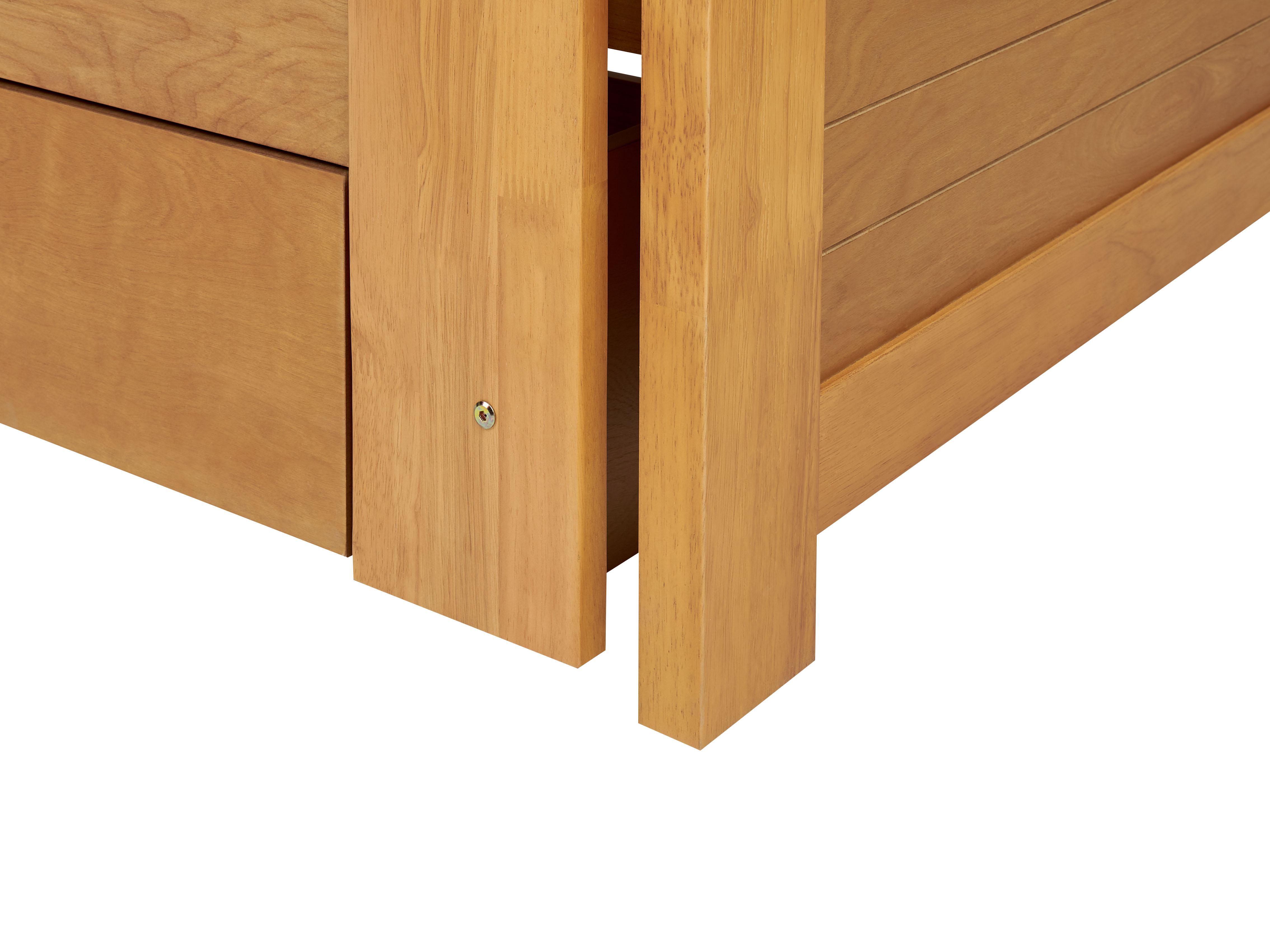 Bed met opbergladen Hout CAHORS 90 x 200 cm Bruin