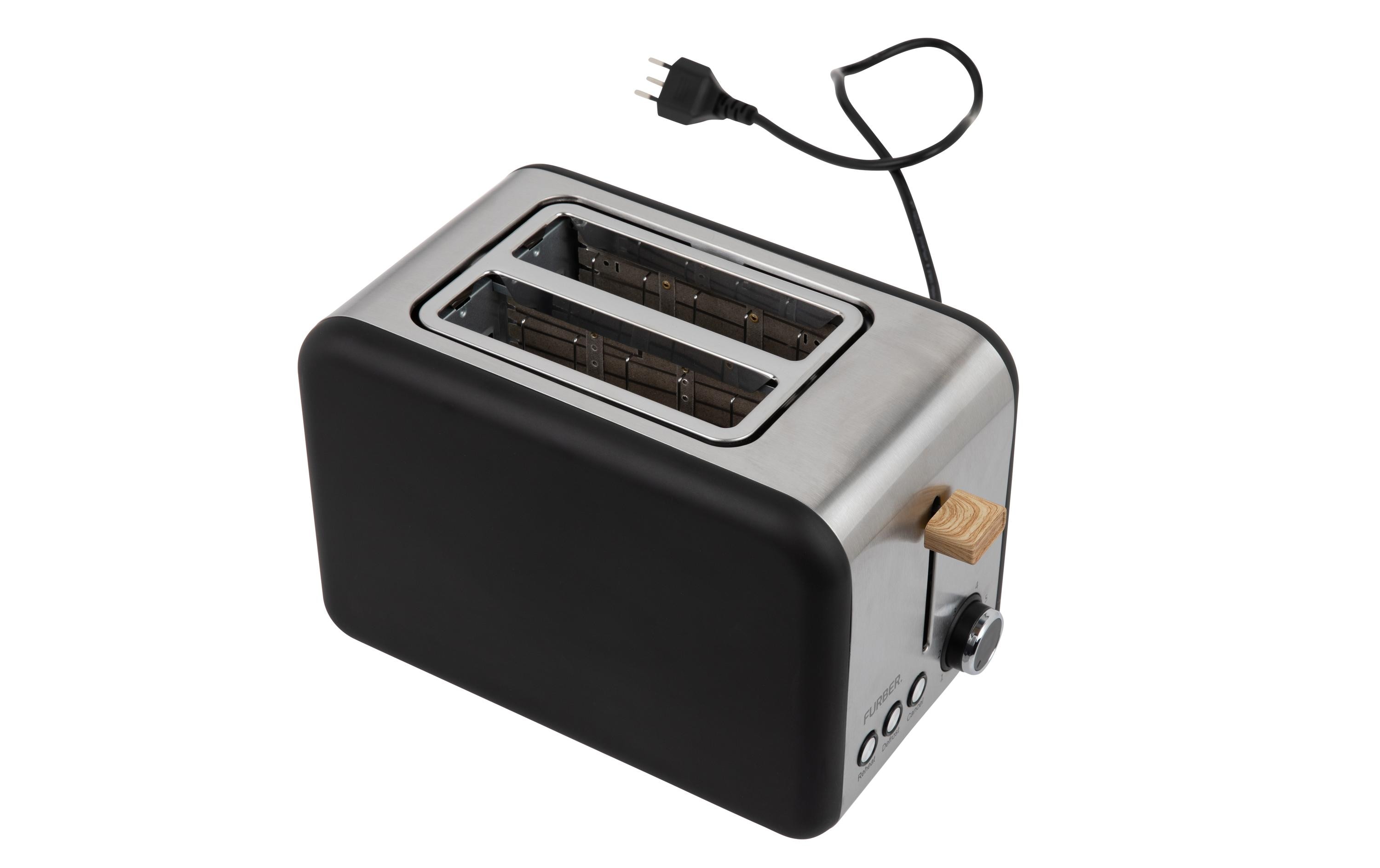 Toaster Chaplin Schwarz mattGleichzeitiges Rösten von 2 Toastscheiben