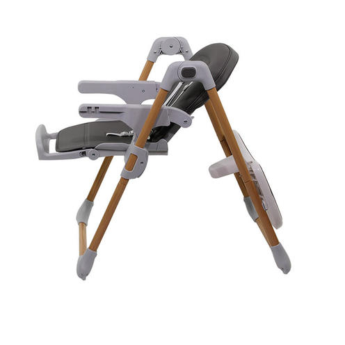 Chaise-haute Emma Gris/Bois - MIGO