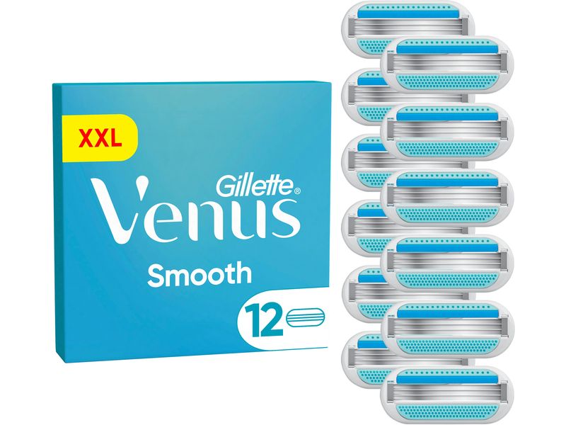 Gillette Venus Rasierklingen Smooth 12 Stück Ersatzklingen für Damen mit wiederverwendbarem Handstück