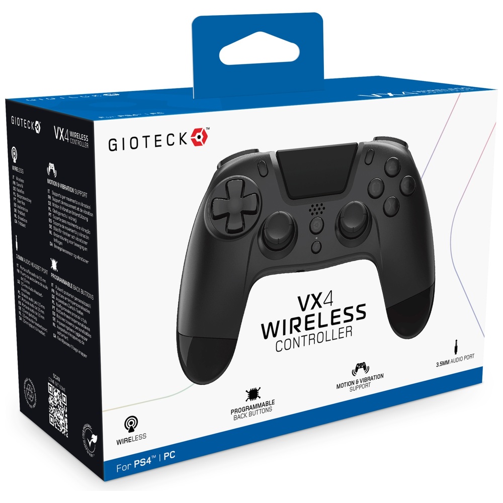 Gioteck VX-4 Wireless-Controller für PS4 – Schwarz