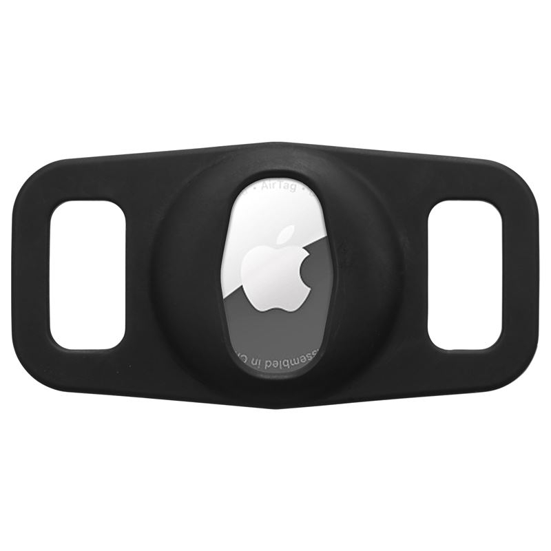 Apple AirTag Silikon Case Hülle Halsband Halterung für Haustiere Hund / Katze (CM046396) - Schwarz