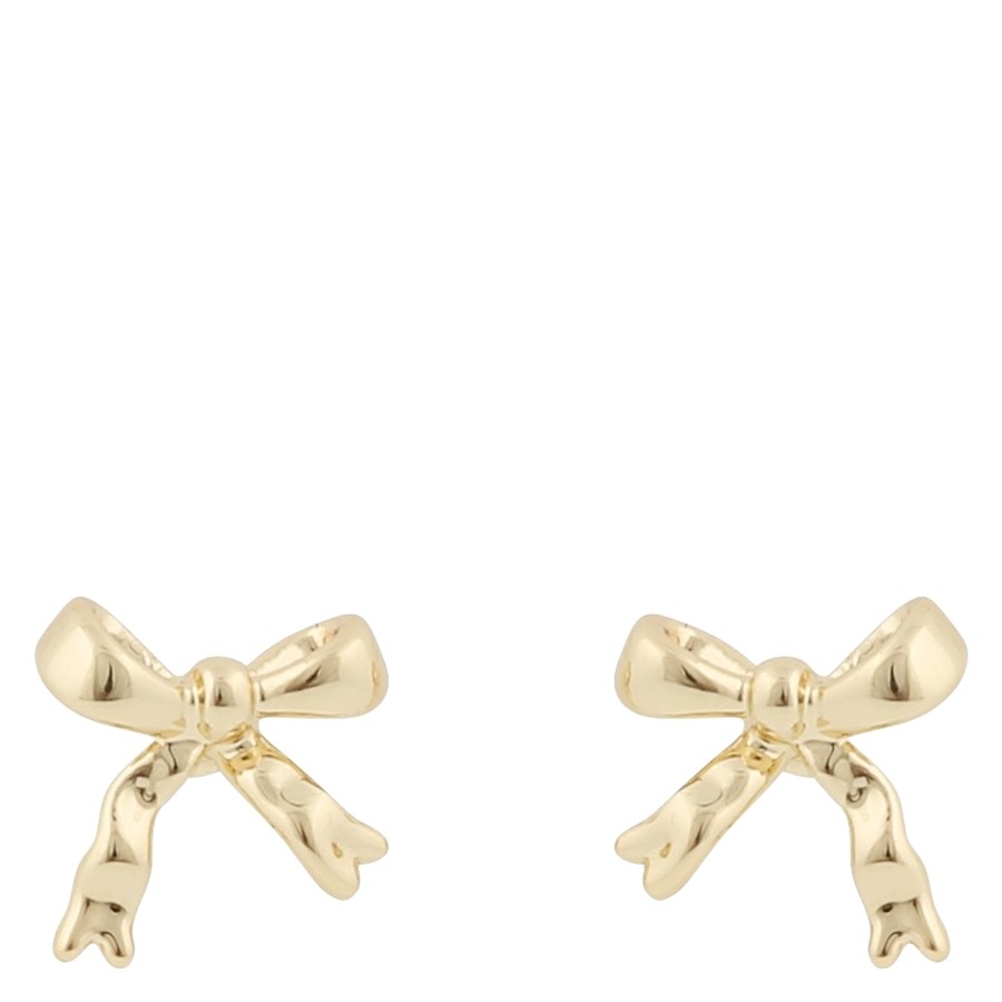 Snö Of Sweden Stina Bow Mini Earring Plain Gold