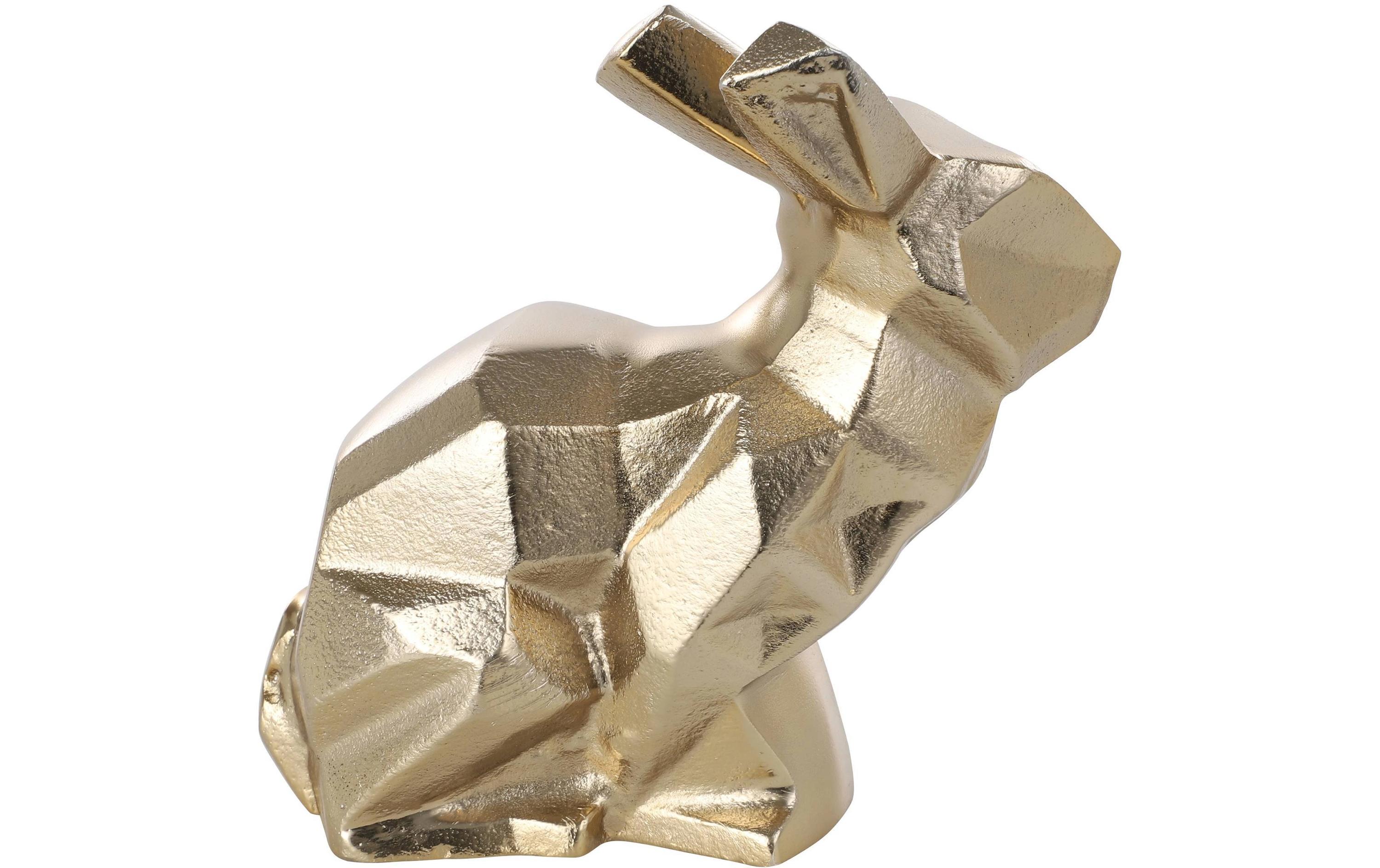 Dekofigur Hase Nolalu 17.5 cm, GoldHasenfigur