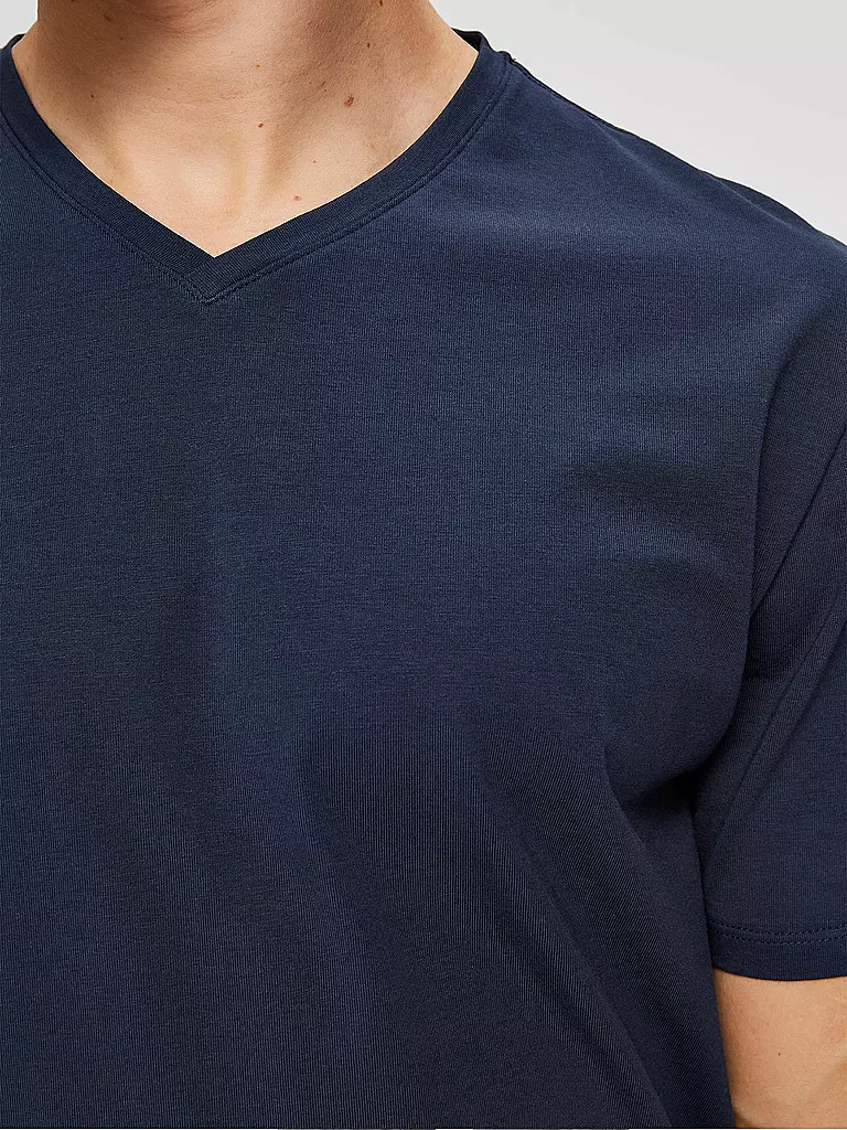 SELECTED T-Shirt SLHNEWPIMA blau